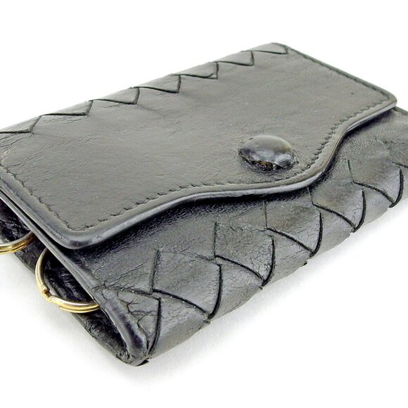 BOTTEGA VENETA Key Case Intrechard Leather Authentic - Picture 1 of 5